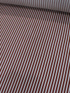 Tecido Viscose Mista Maquinetada Listras Terracota e Branco