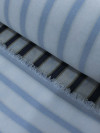 Tecido Sarja Mista Com Elastano Listras Bege e Azul