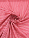 Tecido Viscose Mista Maquinetada Micro Listras Tons de Rosa