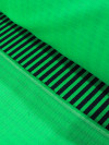 Tecido Linho Misto de Algodão Listras Verde Bandeira e Preto