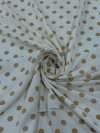 Tecido Crepe de Viscose Poá Nude e Bege