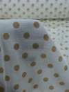 Tecido Crepe de Viscose Poá Nude e Bege