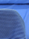 Tecido Tricoline Mista Maquinetada Azul Marinho e Azul