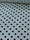 Tecido Viscose Maquinetada Poá Preto e Branco