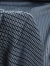 Tecido Viscose Mista Listras Maquinetada Cinza e Preto 