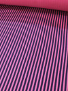Tecido Linho Misto de Algodão Listras Pink e Azul Marinho
