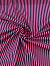 Tecido Linho Misto de Algodão Listras Pink e Azul Marinho
