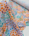 Tecido Viscose Premium Animal Print Laranja, Azul e Rosa