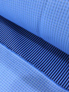 Tecido Viscose Mista Grossa Maquinetada Listras Tons de Azul e Preto