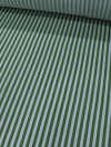 Tecido Viscose Mista Casca de Arvore Listra Verde Oliva e Branco