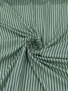 Tecido Viscose Mista Casca de Arvore Listra Verde Oliva e Branco