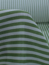Tecido Viscose Mista Casca de Arvore Listra Verde Oliva e Branco