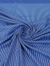 Tecido Viscose Mista Micro Listras Tons de Azul