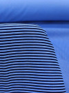 Tecido Viscose Mista Micro Listras Tons de Azul