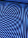 Tecido Viscose Mista Maquinetada Micro Listras Azul Marinho e Azul