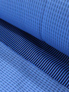 Tecido Viscose Mista Maquinetada Micro Listras Azul Marinho e Azul