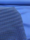 Tecido Viscose Mista Maquinetada Micro Listras Azul Marinho e Azul
