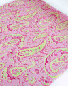 Tecido Crepe Chiffon Macro Cashmere Verde Neon e Rosa Bebê