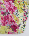 Tecido Crepe Chiffon Tapete Floral Amarelo e Rosa