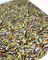 Tecido Viscose Italiano Pinceladas Laranja e Amarelo