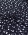 Tecido Crepe Bubble Liberty Offwhite e Azul Marinho