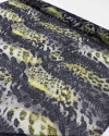 Tecido Crepe Chiffon Animal Print Amarelo e Preto