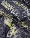 Tecido Crepe Chiffon Animal Print Amarelo e Preto