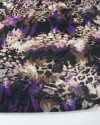 Tecido Crepe Chiffon Animal Print Marrom, Roxo e Preto