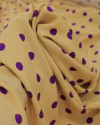 Tecido Viscose Poá Irregular Roxo e Creme