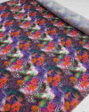 Tecido Crepe Silk Floral e Animal Print Colorido