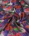 Tecido Crepe Silk Floral e Animal Print Colorido