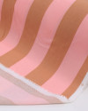 Tecido Viscose Listrado Rosa e Castanho Claro
