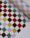 Tecido Viscose Quadriculado em Listras Verticais Coloridas