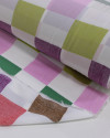 Tecido Viscose Quadriculado em Listras Verticais Coloridas