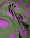 Tecido Viscose Macro Poá Rosa e Verde 
