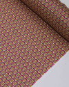 Tecido Crepe Silk Italiano Geométricos Rosa e Tons de Bege