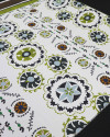 Tecido Crepe Silk Italiano Macro Mandalas Tons Frios