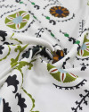 Tecido Crepe Silk Italiano Macro Mandalas Tons Frios