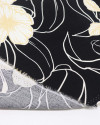 Tecido Viscose Macro Portulaca Creme e Preto