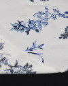 Tecido Viscose Macro Ramos Azul e Offwhite