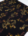 Tecido Viscose Macro Ramos Dourado e Preto