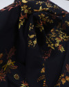 Tecido Viscose Macro Ramos Dourado e Preto