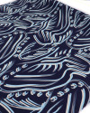 Tecido Viscose Pinturas Abstratas Tons de Azul