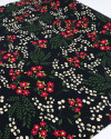 Tecido Viscose Campo de Flores Colorido e Preto