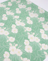 Tecido Viscose Macro Portulacas Estonado Creme e Verde