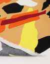 Tecido Viscose Pintura Abstrata Tons Quentes