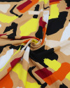 Tecido Viscose Pintura Abstrata Tons Quentes