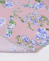 Tecido Linho Misto Floral Provençal Azul e Rosé