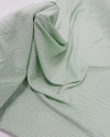 Tecido Linho Misto Risca de Giz Offwhite e Verde Menta