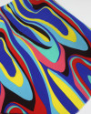 Tecido Crepe Bubble Ondas Colorido
